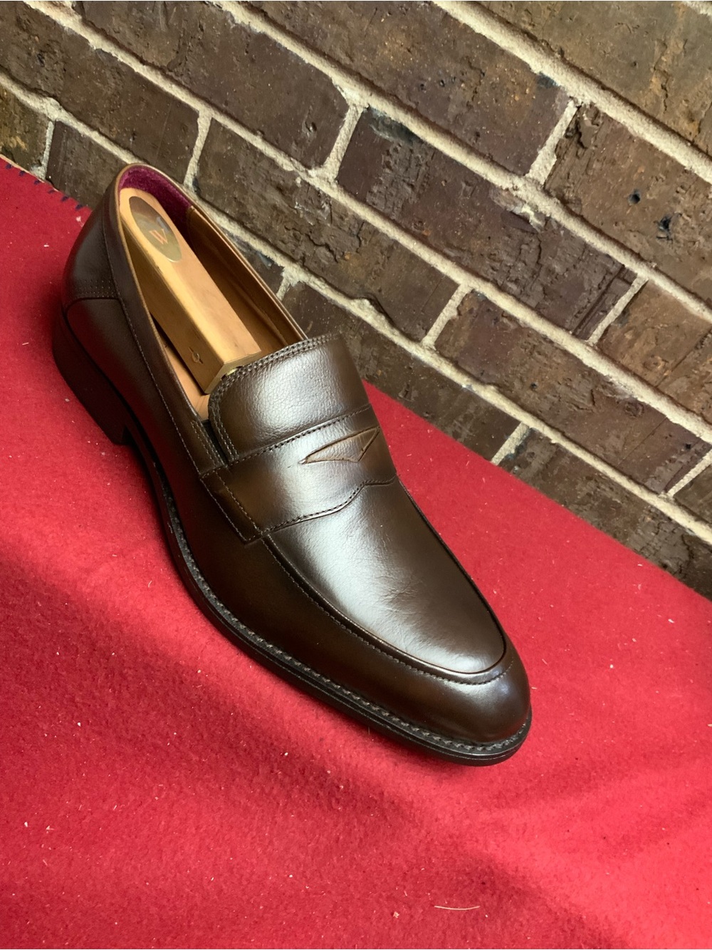 Johnston & Murphy Dark Brown Leather Penny Loafers - Men
